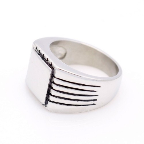 ANILLO SELLO PARA HOMBRE EN ACERO MACIZO