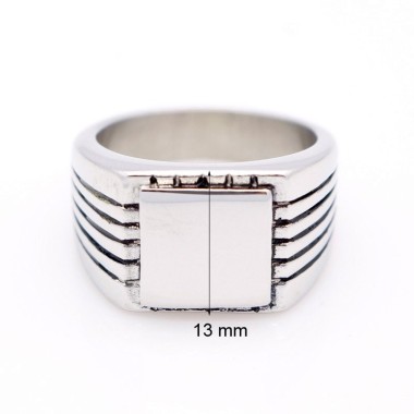 ANILLO SELLO PARA HOMBRE EN ACERO MACIZO