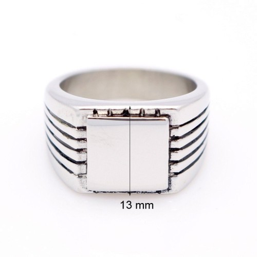 ANILLO SELLO PARA HOMBRE EN ACERO MACIZO