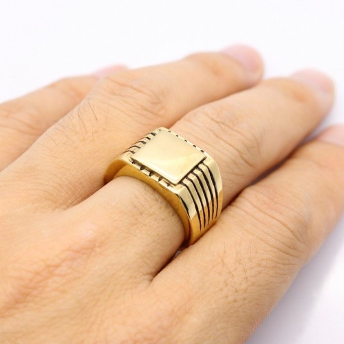 ANILLO SELLO PARA HOMBRE EN ACERO MACIZO