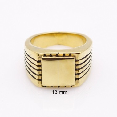 ANILLO SELLO PARA HOMBRE EN ACERO MACIZO