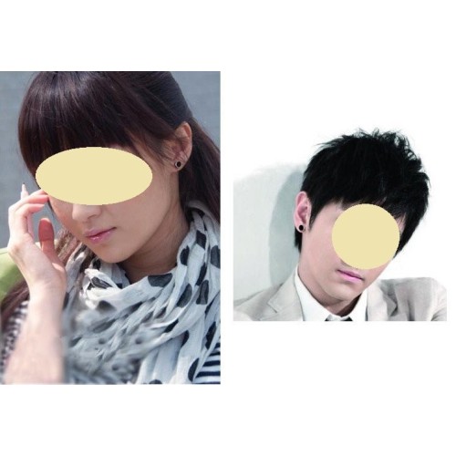 PENDIENTES BOTÓN NEGROS UNISEX