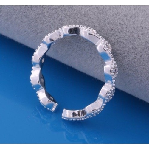 ANILLO DISEÑO ÓVALOS AJUSTABLE, CON PLATA 925