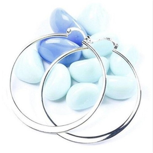 PENDIENTES AROS LISOS PLANOS PLATA