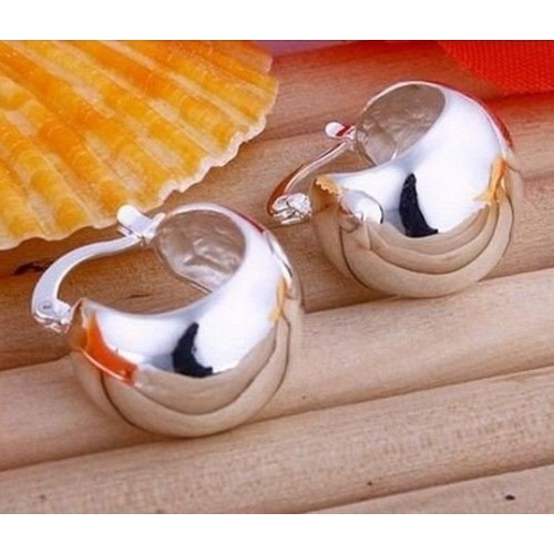 PENDIENTES AROS PEQUEÑOS GRUESOS CON PLATA  925