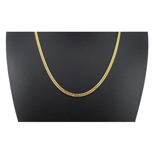 CADENA BARBADA ACERO Y ORO