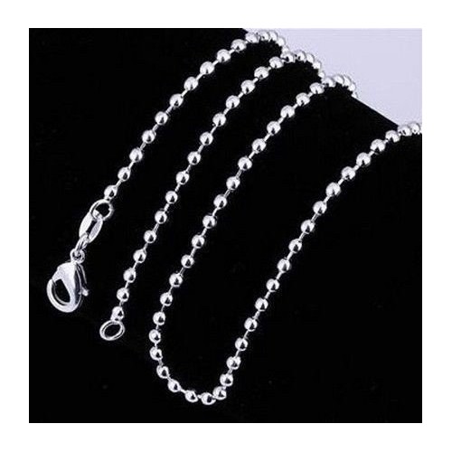 CADENA BOLAS LAMINADA PLATA 925