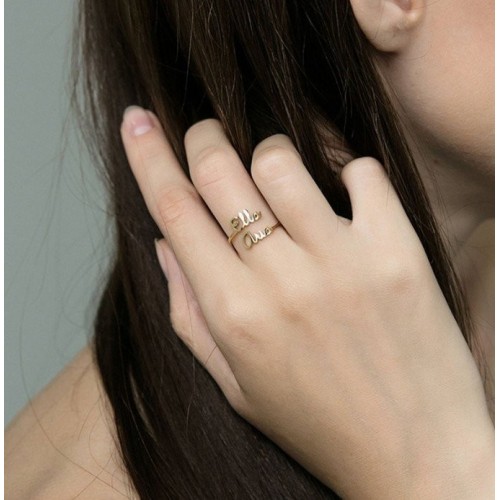 ANILLO PERSONALIZADO 2 NOMBRES, 3 COLORES - POR ENCARGO