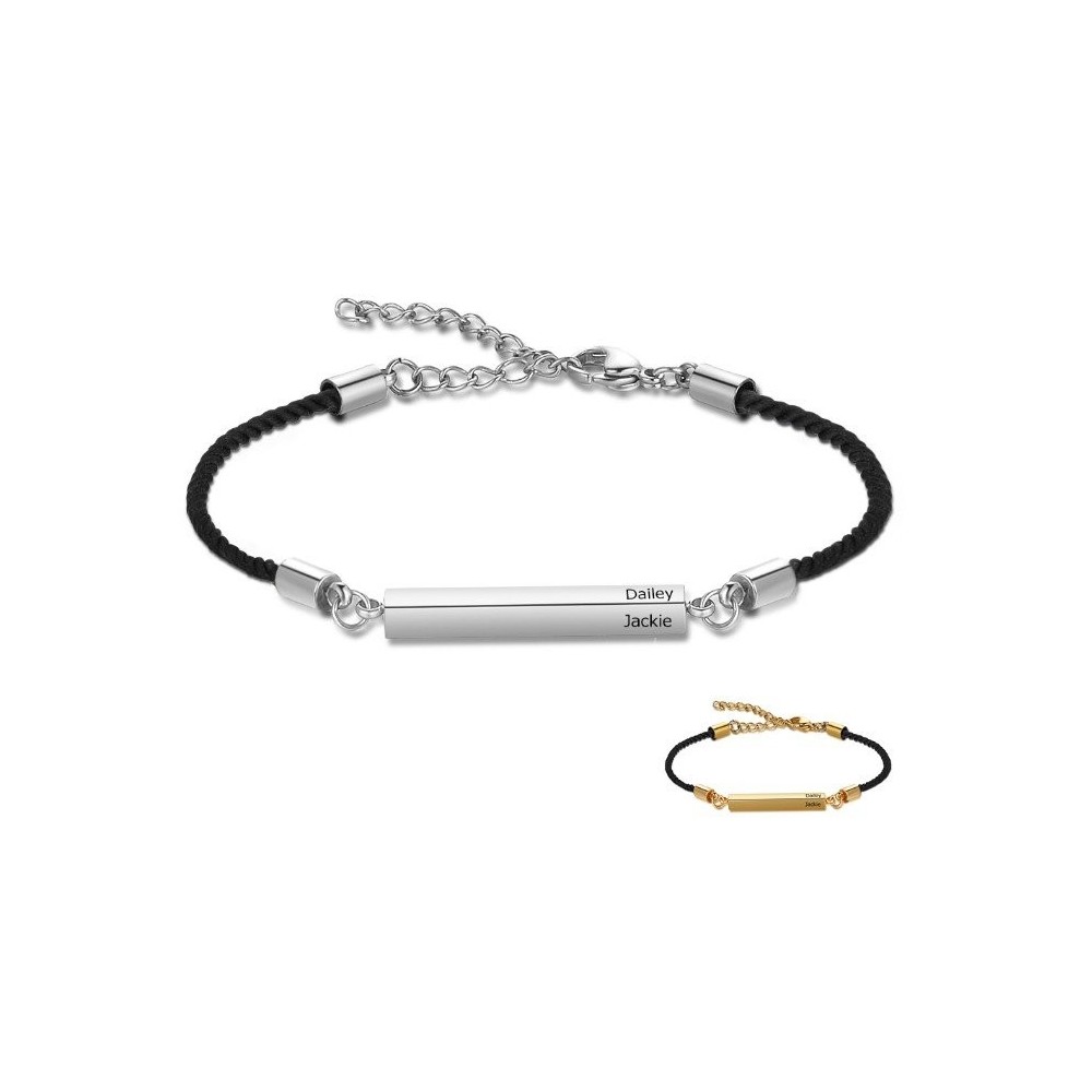 PULSERA BARRA PERSONALIZADA, DOS COLORES