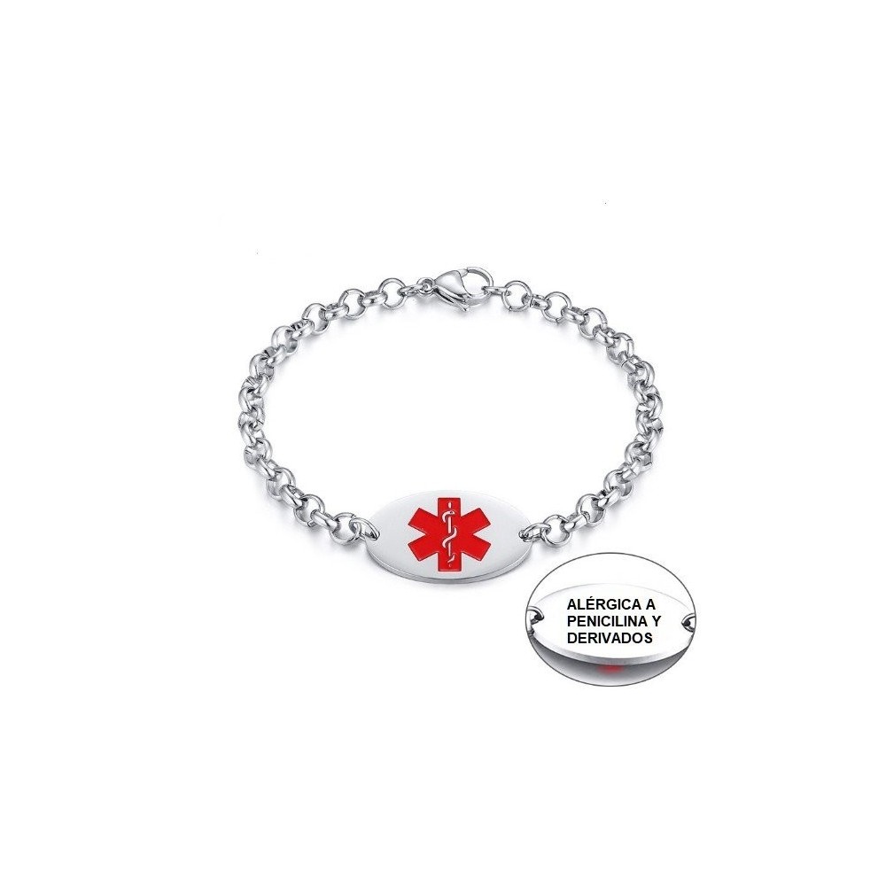 PULSERA MÉDICA, ALERTA ALÉRGICOS, ALZHEIMER
