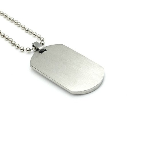 COLGANTE PLACA MÉDICA, ALÉRGICOS, ALZHEIMER, EN ACERO