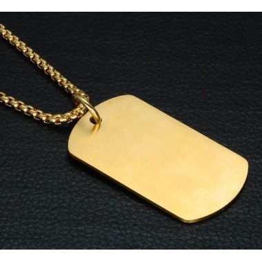 COLGANTE PLACA MÉDICA, ALÉRGICOS, ALZHEIMER, EN ACERO