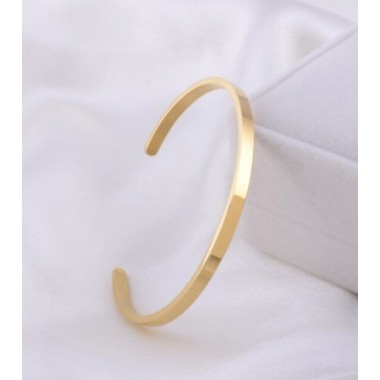 BRAZALETE RÍGIDO AJUSTABLE, ACERO INOXIDABLE