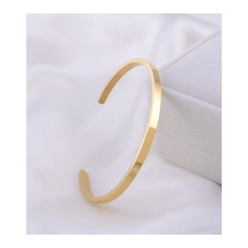 BRAZALETE RÍGIDO AJUSTABLE, ACERO INOXIDABLE