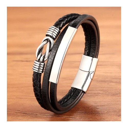 ESCLAVA DISEÑO ACERO Y CUERO