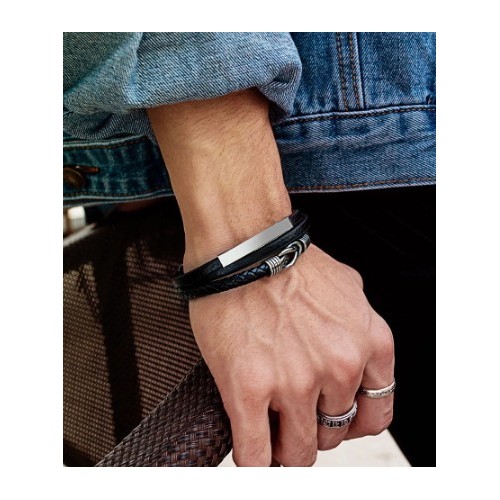 ESCLAVA DISEÑO ACERO Y CUERO