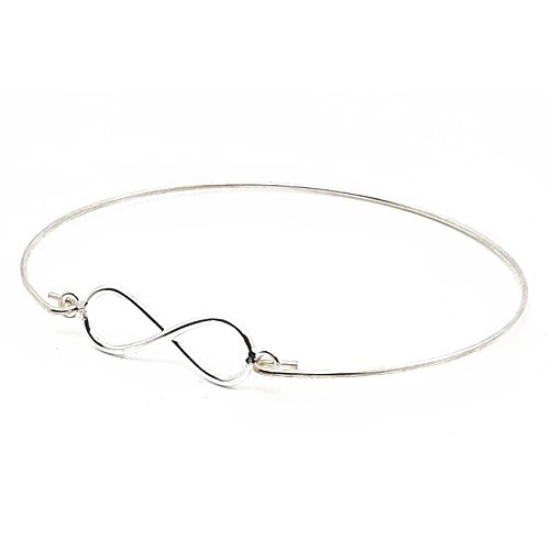 PULSERA INFINITO RÍGIDA, 100% PLATA DE LEY