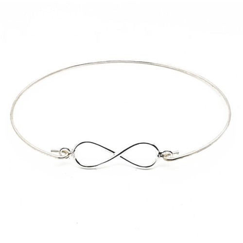 PULSERA INFINITO RÍGIDA, 100% PLATA DE LEY