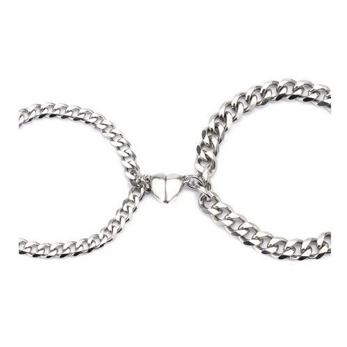 DOS PULSERAS CON IMÁN CORAZÓN PARA PAREJAS