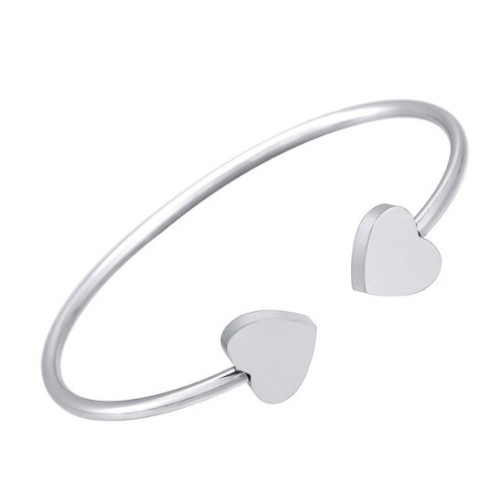 PULSERA ACERO CON CORAZONES PARA GRABAR