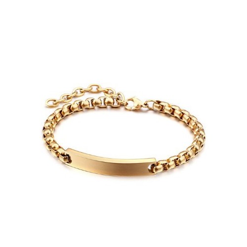 ESCLAVA ACERO Y ORO DE DISEÑO (SE GRABA)