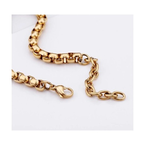 ESCLAVA ACERO Y ORO DE DISEÑO (SE GRABA)