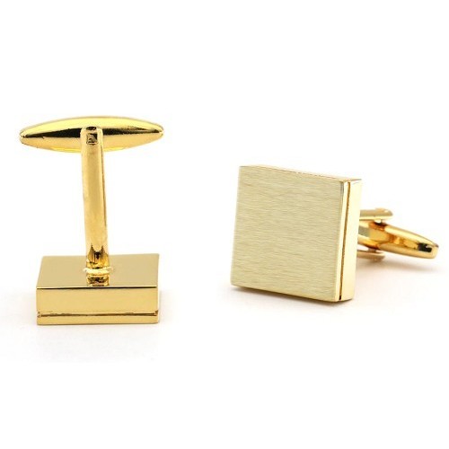 GEMELOS ACERO Y ORO PERSONALIZADOS