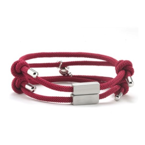 2 PULSERAS PARA PAREJAS CON IMÁN Y TUBO PERSONALIZADO, VARIOS COLORES