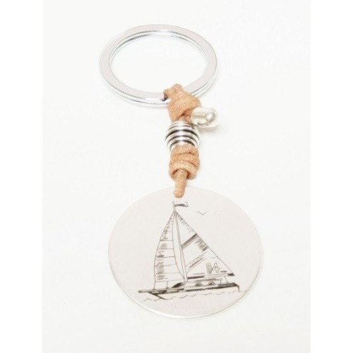 LLAVERO PERSONALIZADO ZAMAK Y CUERO COLORES