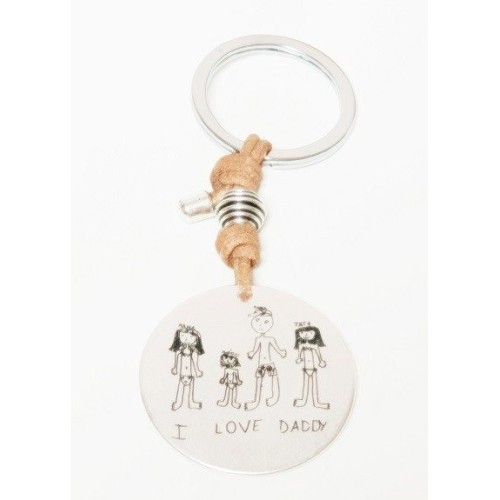 LLAVERO PERSONALIZADO ZAMAK Y CUERO COLORES