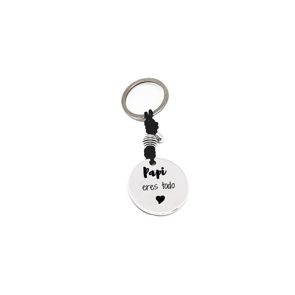 LLAVERO PERSONALIZADO ZAMAK Y CUERO COLORES