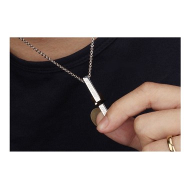 COLGANTE DE ACERO "FOREVER LOVE" PARA HOMBRE