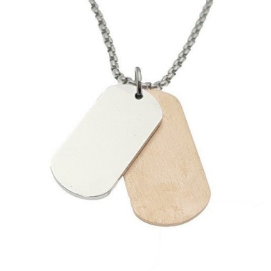 CHAPAS DOBLES IDENTIFICACIÓN PEQUEÑAS, ACERO, VARIOS COLORES