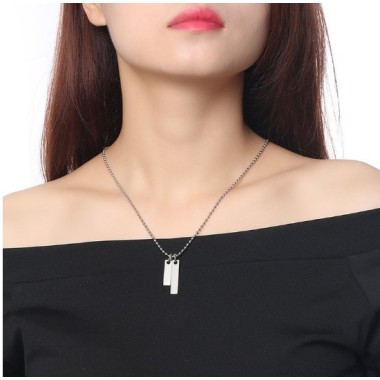 COLGANTE DOS CHAPAS ACERO, PERSONALIZABLE