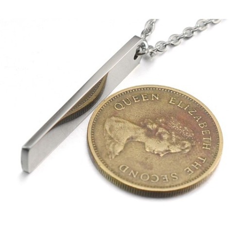 COLGANTE BARRA PLANA ACERO, PERSONALIZABLE