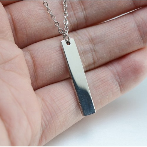 COLGANTE BARRA PLANA ACERO, PERSONALIZABLE