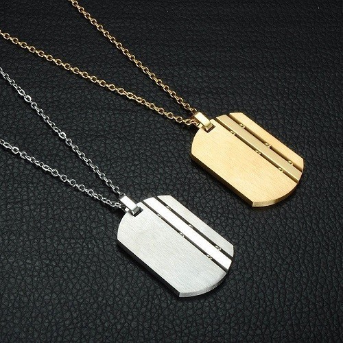 COLGANTE CHAPA DISEÑO ACERO Y ORO, DOS COLORES