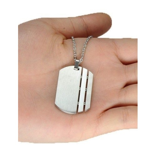 COLGANTE CHAPA DISEÑO ACERO Y ORO, DOS COLORES