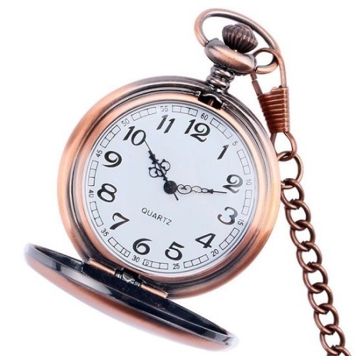 RELOJ DE BOLSILLO COBRE PERSONALIZABLE CON GRABACIÓN