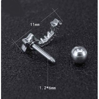 PENDIENTES ESTRELLAS CON CIRCONITAS, ACERO ANTIALÉRGICO