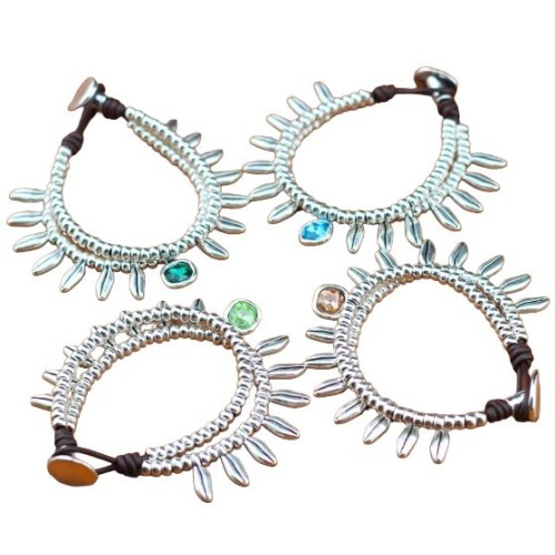 Pulsera hojas simple estilo boho, ETNIA
