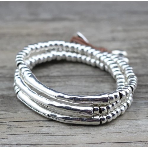 Pulsera triple estilo boho, ETNIA