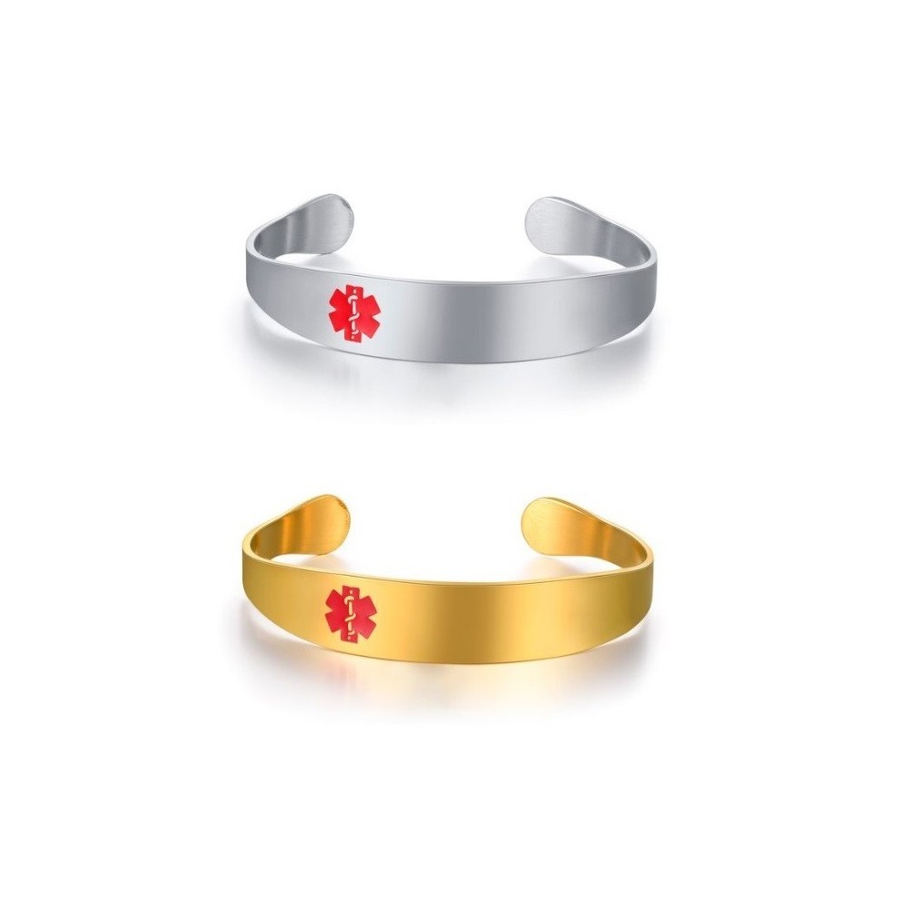 PULSERA MÉDICA ACERO, PARA ALÉRGICOS Y ENFERMOS CRÓNICOS