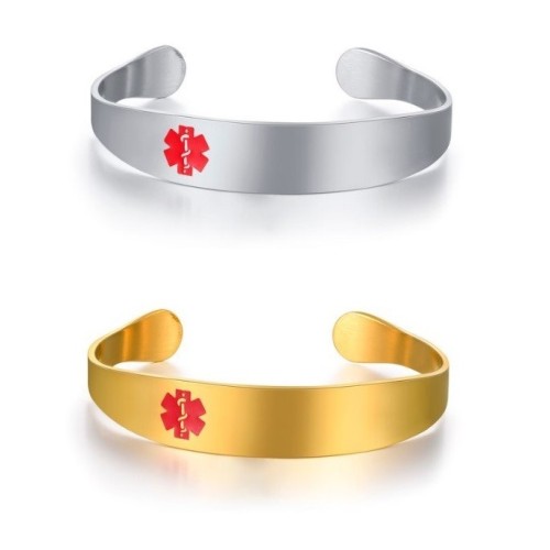 PULSERA MÉDICA ACERO, PARA ALÉRGICOS Y ENFERMOS CRÓNICOS