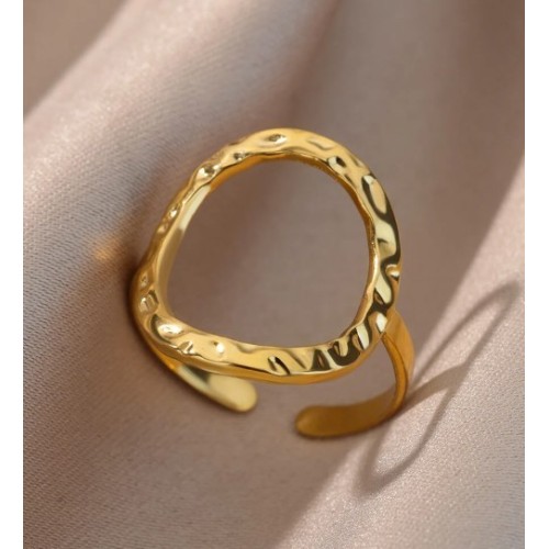 ANILLO HOLE ACERO Y ORO WATERPROOF