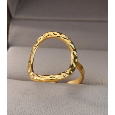 ANILLO HOLE ACERO Y ORO WATERPROOF