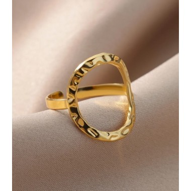 ANILLO HOLE ACERO Y ORO WATERPROOF