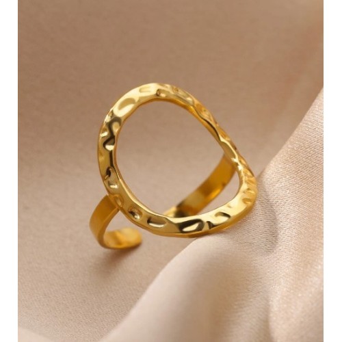 ANILLO HOLE ACERO Y ORO WATERPROOF