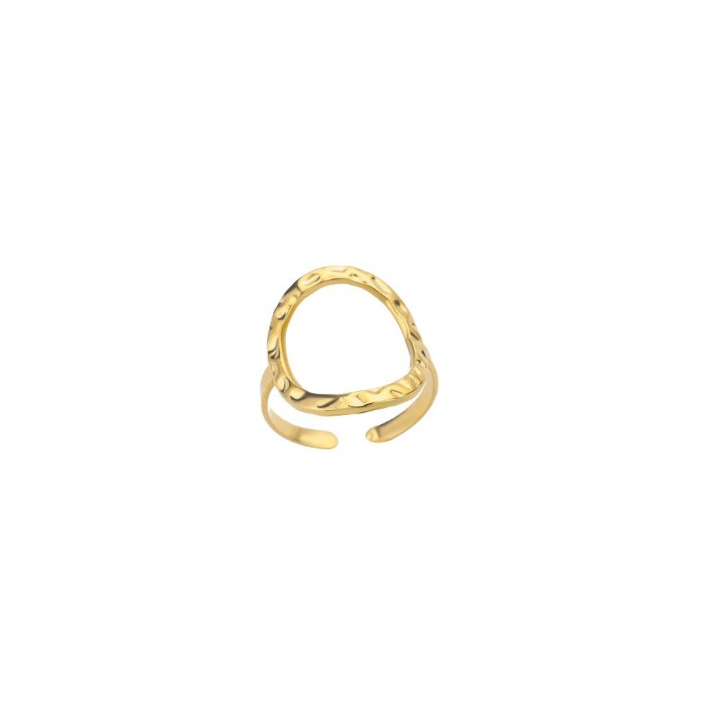 ANILLO HOLE ACERO Y ORO WATERPROOF