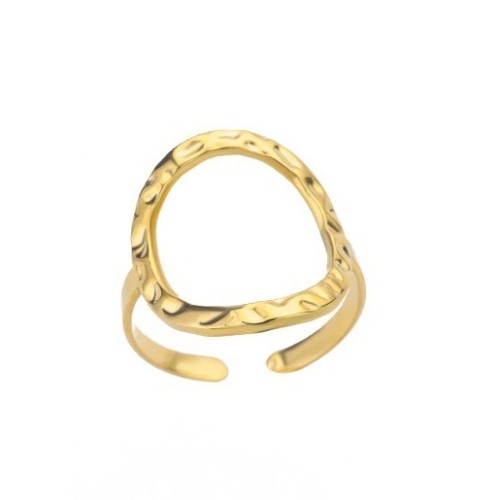 ANILLO HOLE ACERO Y ORO WATERPROOF
